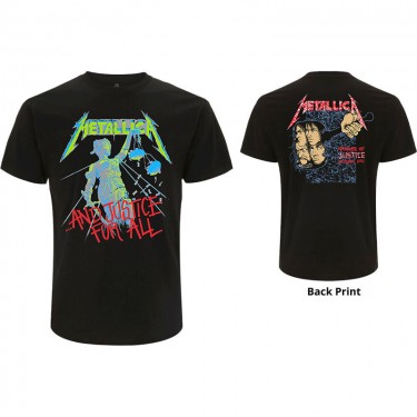 Metallica Unisex T-Shirt: And Justice For All (Original) (Back Print) (Medium)