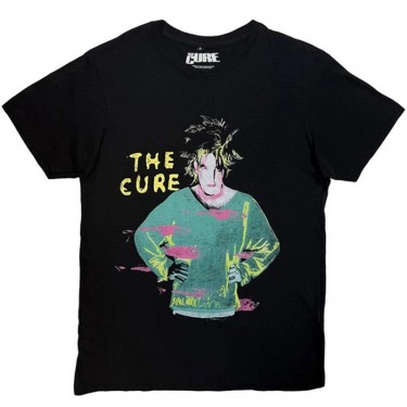 The Cure Unisex Carbon T-Shirt: Beach Party Tour '86 (Black) (Back Print) (Large)