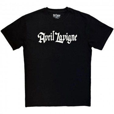Avril Lavigne Unisex T-Shirt: Logo Mono (Black) (X-Large)