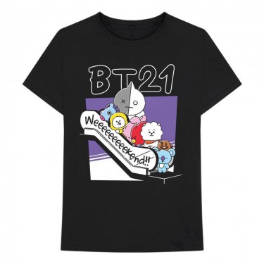BT21 Unisex T-Shirt: Weekend (Large) BT21 Unisex T-Shirt: Weekend (Large)