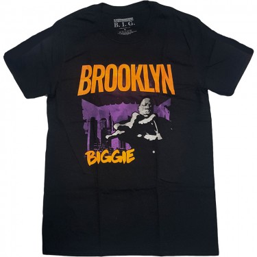 Biggie Smalls Unisex T-Shirt: Brooklyn Orange (Large)