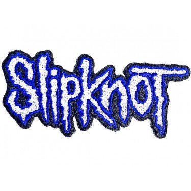 Slipknot Standard Patch: Cut-Out Logo Blue Border