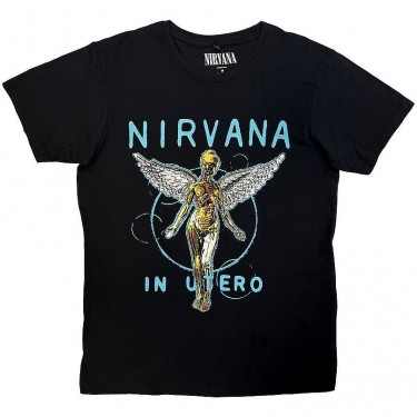 Nirvana Unisex Carbon T-Shirt: In Utero Neon Blue (Black) (XX-Large) Nirvana Unisex Carbon T-Shirt: In Utero Neon Blue (Black) (XX-Large)