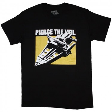 Pierce The Veil Unisex T-Shirt: Jaws (Black) (Large)