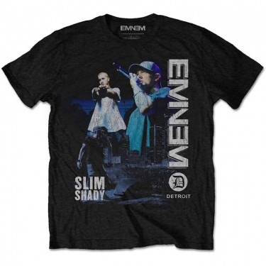 Eminem Unisex T-Shirt: Detroit Portrait (Large)