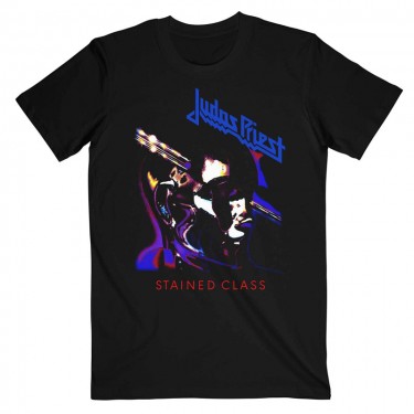 Judas Priest Unisex T-Shirt: Stained Class Purple Mixer (Large)