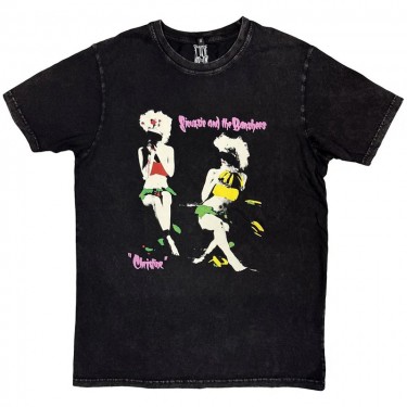 Siouxsie & The Banshees Unisex Stone Wash T-Shirt: Christine (Black) (Large)