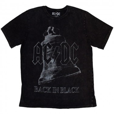 AC/DC Unisex T-Shirt: Back In Black Bell (Black) (Large)