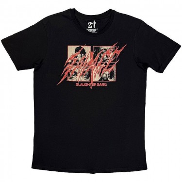 21 Savage Unisex T-Shirt: Slaughter Gang (Black) (Large)