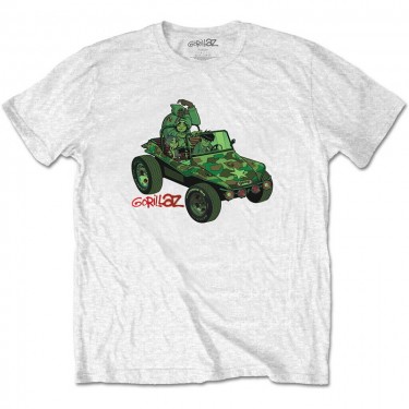 Gorillaz Unisex T-Shirt: Green Jeep (Large)