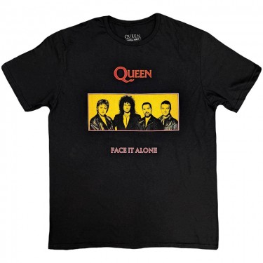 Queen Unisex T-Shirt: Face It Alone Panel (Large)