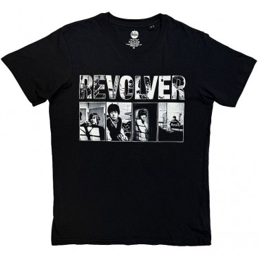 The Beatles Unisex T-Shirt: Revolver Portraits (Black) (X-Large)