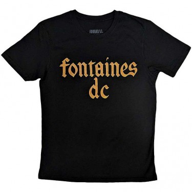 Fontaines D.C. Unisex T-Shirt: Gothic Logo (Large)