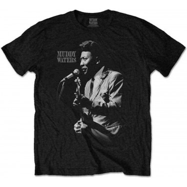 Muddy Waters Unisex T-Shirt: Muddy Live - Black