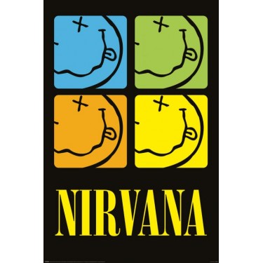 plakát 191 - Nirvana - Smiley Squares - 61 X 91,5 CM