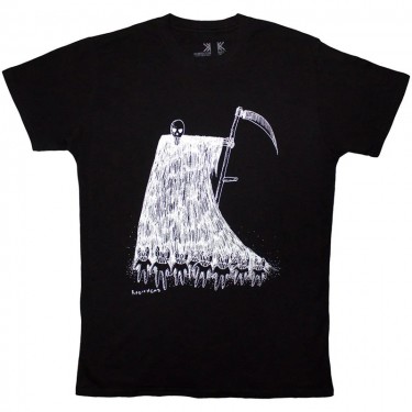 Radiohead Unisex Organic T-Shirt: Grim Reaper (Black) (Small)