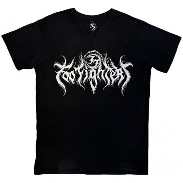 Foo Fighters Unisex Carbon T-Shirt: Metal Logo (Black) (Large)