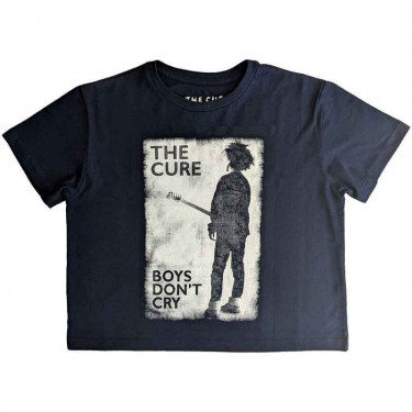 The Cure Ladies Crop Top: Boys Don't Cry B&W (Small)