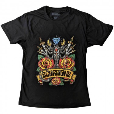 Scorpions Unisex T-Shirt: Traditional Tattoo (Medium)