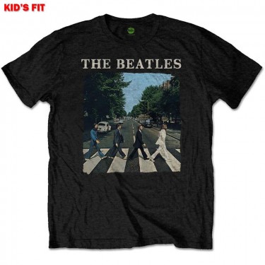 The Beatles Kids T-Shirt: Abbey Road & Logo (Retail Pack) (11-12 Years) - Black