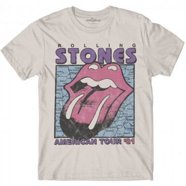 The Rolling Stones Unisex T-Shirt: American Tour Map (Small)