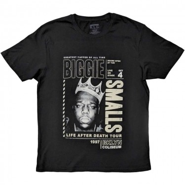 Biggie Smalls Unisex T-Shirt: Life After Death Tour (Black) (Small)