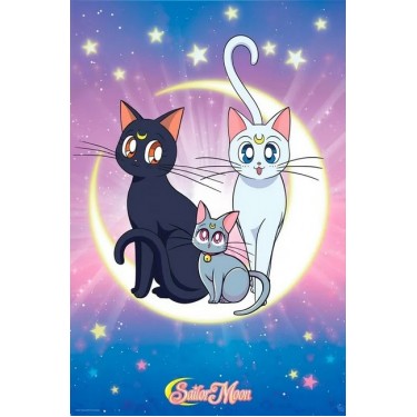 plakát 596 - Sailor Moon - Luna, Artemis & Diana - 61 X 91,5 CM