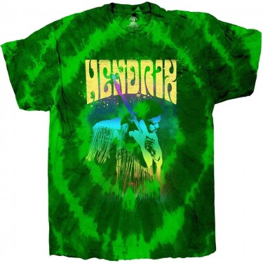 Jimi Hendrix Unisex T-Shirt: Hear The Vibe (Wash Collection) (Large)