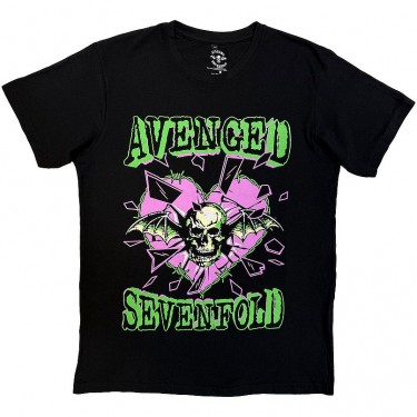 Avenged Sevenfold Unisex Carbon T-Shirt: Heart Break (Black) (Medium)