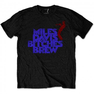 Miles Davis Unisex T-Shirt: Bitches Brew Vintage (Black) (Large)