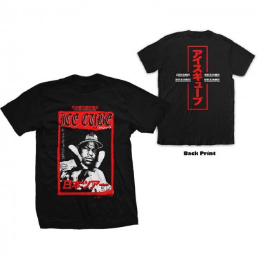 Ice Cube Unisex T-Shirt: Kanji Peace Sign (Back Print) (Small)