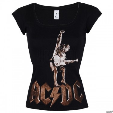 AC/DC - Angus Statue - Ladies Fashion T-shirt (Large)