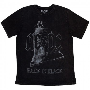 AC/DC Unisex T-Shirt: Back In Black Bell (Black) (X-Large)