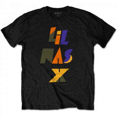 Lil Nas X Unisex T-Shirt: Scrap Letters - Black