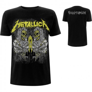 Metallica Unisex T-Shirt: Sanitarium (Back Print) (Small)