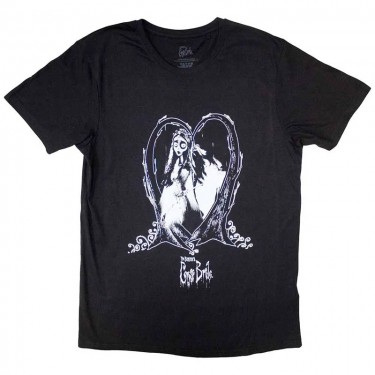Corpse Bride Unisex T-Shirt: Heart (Black) (Medium)