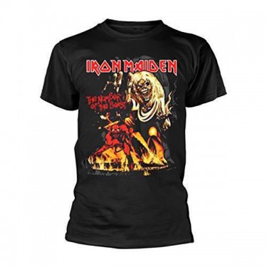 Iron Maiden Unisex T-Shirt: Number Of The Beast Graphic (Large)