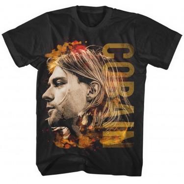 Kurt Cobain Unisex T-Shirt: Coloured Side View (Small)