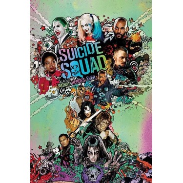 plakát 3446 - SUICIDE SQUAD - ONE SHEET - 61 X 91,5 CM