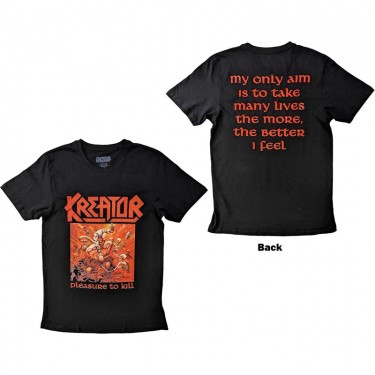 Kreator Unisex T-Shirt: Pleasure To Kill (Back Print) (Medium)