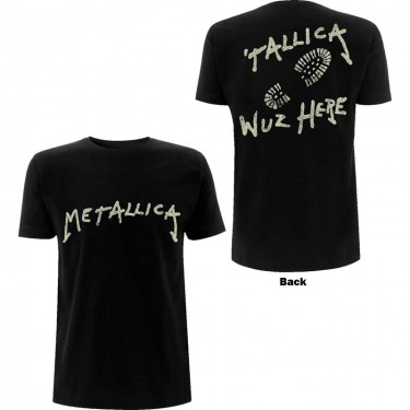 Metallica Unisex T-Shirt: Wuz Here (Back Print) (Small)