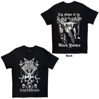 Dark Funeral Unisex T-Shirt: Order Of The Black Hordes (Black) (Back Print) (X-Large)