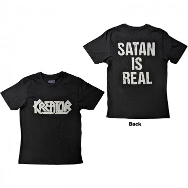 Kreator Unisex T-Shirt: Satan Is Real (Back Print) (Large)