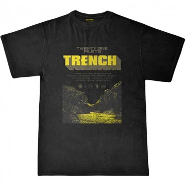 Twenty One Pilots Unisex T-Shirt: Trench Cliff (Black) (X-Large)