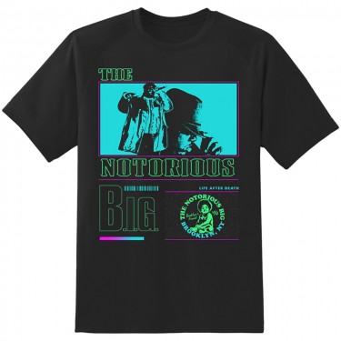 Biggie Smalls Unisex T-Shirt: Life After Death Neon (Medium)