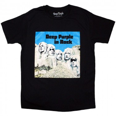 Deep Purple Unisex T-Shirt: In Rock (Black) (Medium)
