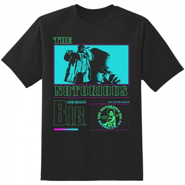 Biggie Smalls Unisex T-Shirt: Life After Death Neon (X-Large)