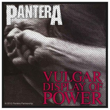Pantera Standard Patch: Vulgar Display Of Power (Retail Pack)