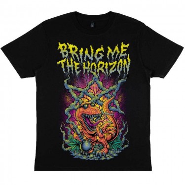 Bring Me The Horizon Unisex T-Shirt: Smoking Dinosaur (Medium)