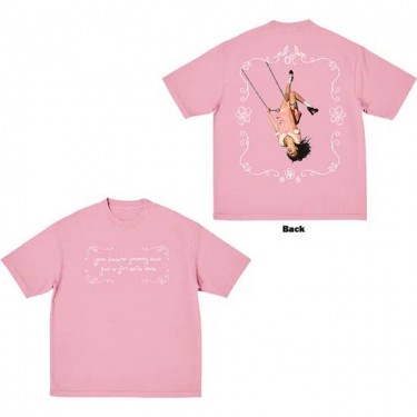Olivia Rodrigo Unisex T-Shirt: You Seem Pretty Sad (Pink) (Back Print) (Large)